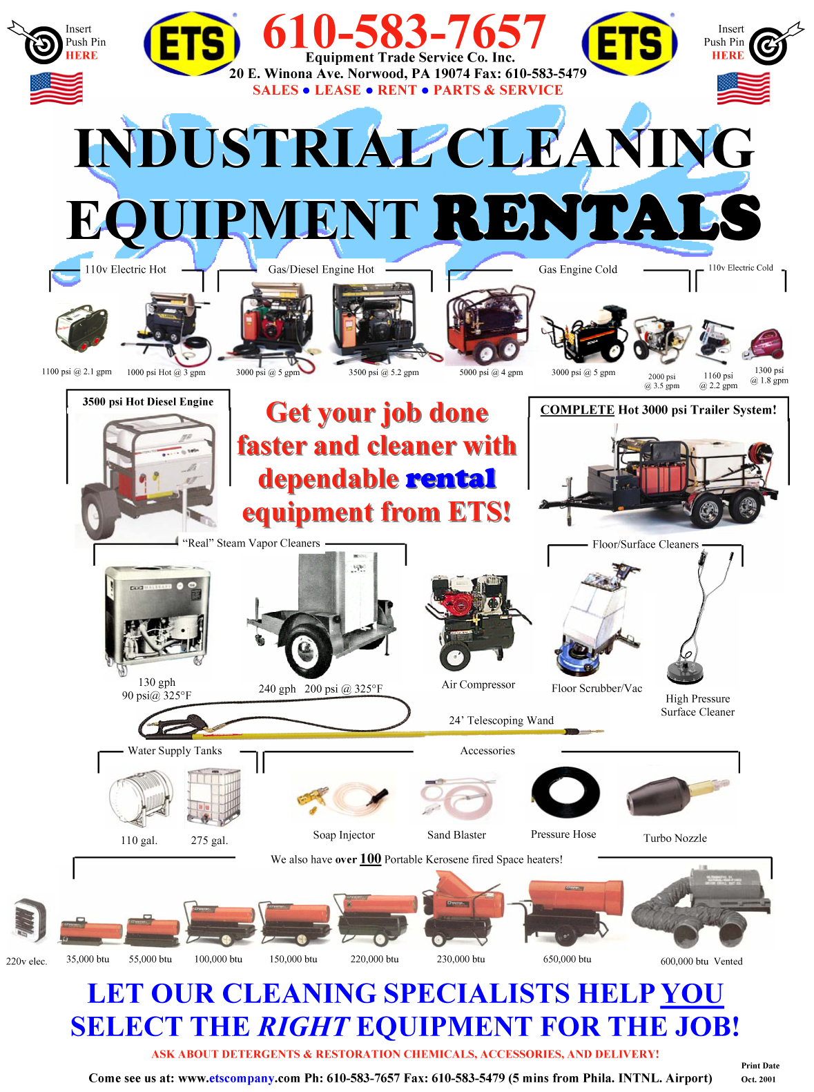 Click here to view our Industrial Equipment Rental Brochure!